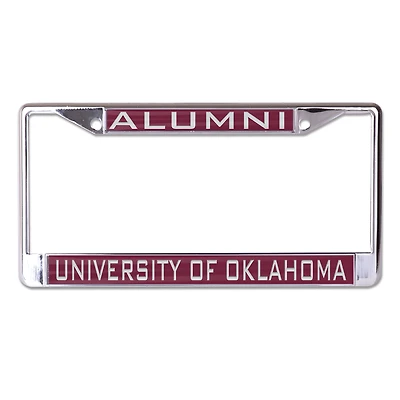 WinCraft Oklahoma Sooners Cadre de plaque d'immatriculation en métal découpé au laser - Oklahoma Alumni