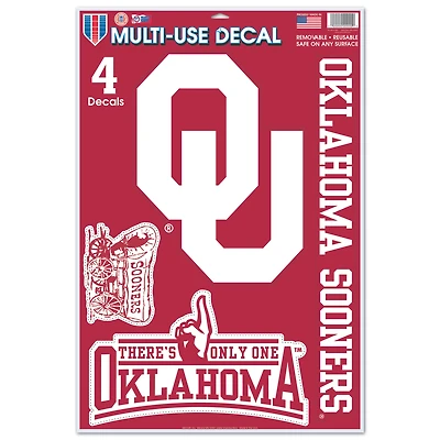 WinCraft Oklahoma Sooners Primary 11'' x 17'' Multi-Use Decal Sheet