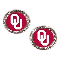 Boucle d'oreille ronde WinCraft Oklahoma Sooners Team Post