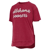 Women's Pressbox  Crimson Oklahoma Sooners Poncho T-Shirt