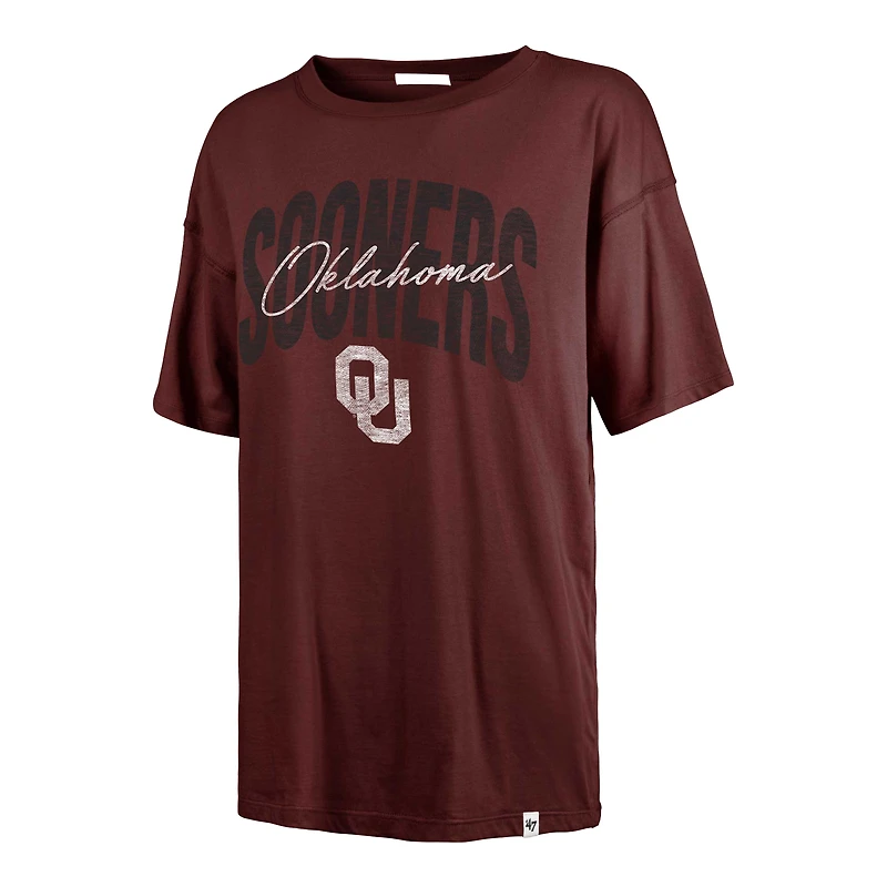 Women's '47  Crimson Oklahoma Sooners Muse Sadie T-Shirt