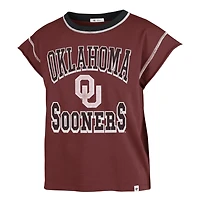Women's '47 Crimson Oklahoma Sooners Sound Up Maya Cutoff T-Shirt