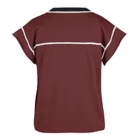 Women's '47 Crimson Oklahoma Sooners Sound Up Maya Cutoff T-Shirt