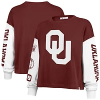T-shirt à manches longues Sydney Oklahoma Sooners 47 Crimson pour femme