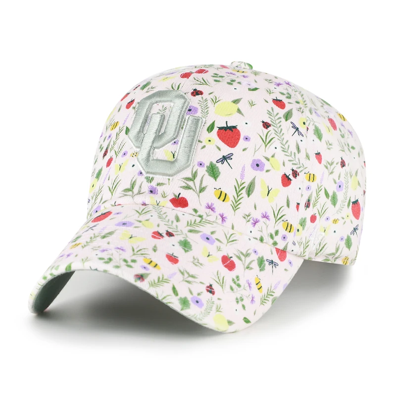 Casquette ajustable Oklahoma Sooners Posey Clean Up pour femme, modèle 47 Natural