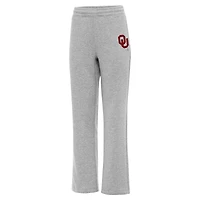 Women's Antigua Heather Gray Oklahoma Sooners Victory Sweatpants