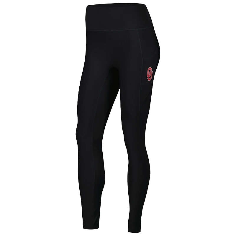 Legging noir 7/8 à poches mixtes Oklahoma Sooners pour femmes