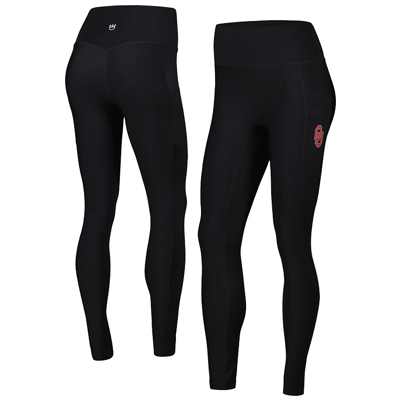 Legging noir 7/8 à poches mixtes Oklahoma Sooners pour femmes