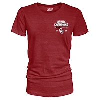 Women's Blue 84 Crimson Oklahoma Sooners 2026 NCAA Baseball Men's College World Series Champions Schedule T-Shirt