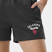Women's Champion  Black Oklahoma Sooners Powerblend Elastic Waist Shorts