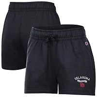 Women's Champion  Black Oklahoma Sooners Powerblend Elastic Waist Shorts