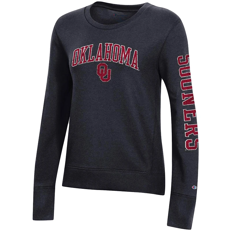 Sweat-shirt en molleton Champion Oklahoma Sooners University 2.0 noir pour femme