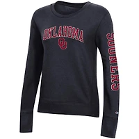 Sweat-shirt en molleton Champion Oklahoma Sooners University 2.0 noir pour femme