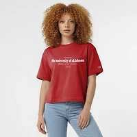 Women's Champion Crimson Oklahoma Sooners Home Wordmark T-Shirt