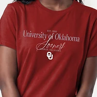 T-shirt de style vie Crimson Oklahoma Sooners pour femmes