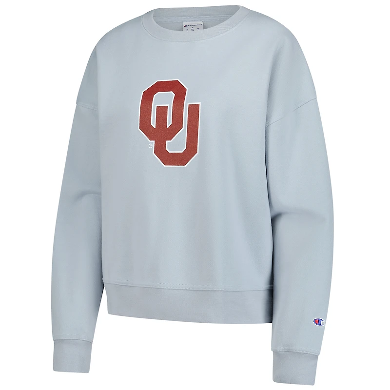 Sweat-shirt Powerblend gris Champion des Oklahoma Sooners pour femmes