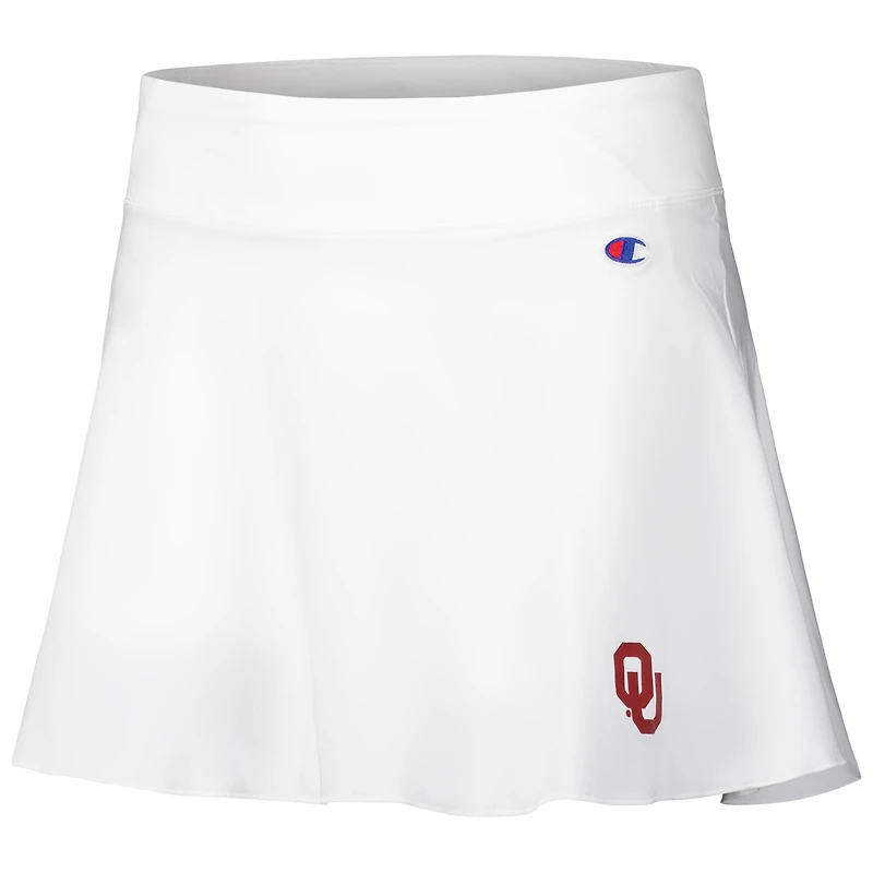 Jupe-short blanche Champion pour femmes Oklahoma Sooners Tailgate Soft Touch