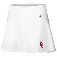 Jupe-short blanche Champion pour femmes Oklahoma Sooners Tailgate Soft Touch