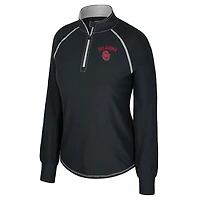 Haut raglan Colosseum noir pour femme des Oklahoma Sooners, Bikram, à fermeture éclair quart de tour