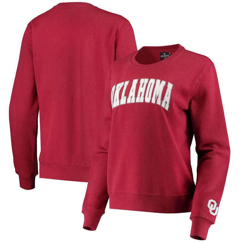 Sweat Colosseum Crimson Oklahoma Sooners Campanile pour femme