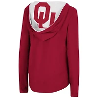 Colosseum Crimson Oklahoma Sooners Catalina Sweat à capuche T-shirt manches longues pour femme