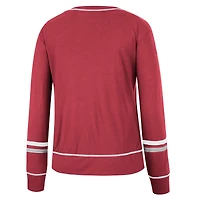 Colosseum Crimson Oklahoma Sooners Heathrow T-shirt à manches longues super doux pour femme