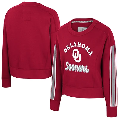 Sweat-shirt lune de miel pour femme Colosseum Crimson Oklahoma Sooners