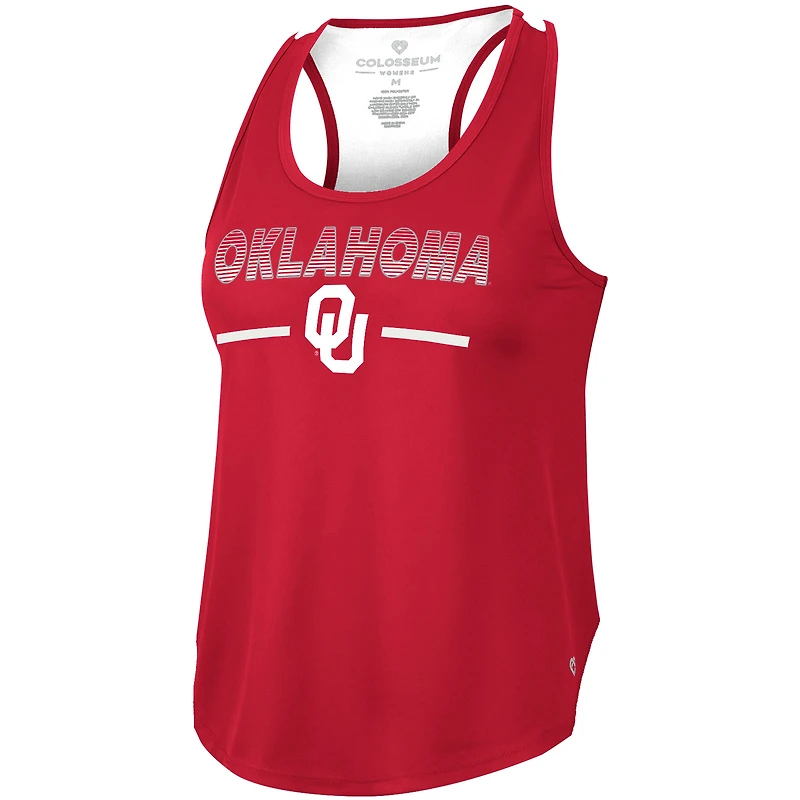 Colosseum Crimson Oklahoma Sooners Sachs 2-Hit Scoop Neck Racerback Tank pour femme