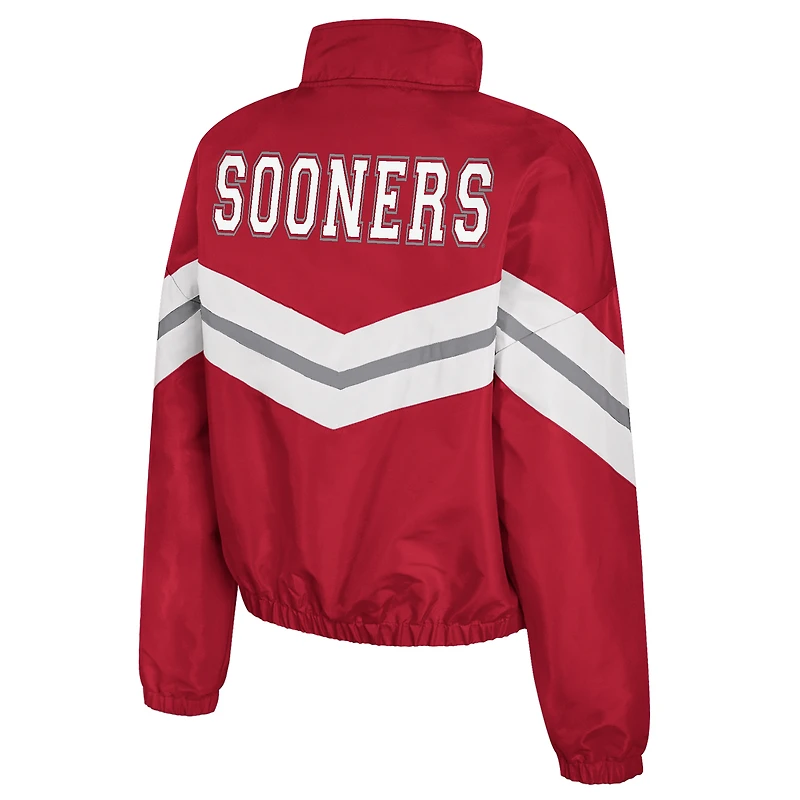 Women's Colosseum  Crimson Oklahoma Sooners Thin Ice Full-Zip Windbreaker