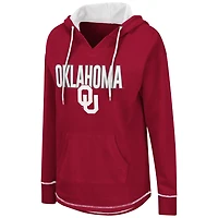 Colosseum Crimson Oklahoma Sooners Tunique Pull à col en V pour femme
