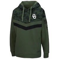 Sweat à capuche Colosseum Olive/Camo Oklahoma Sooners OHT Military Appreciation Extraction Chevron pour femme