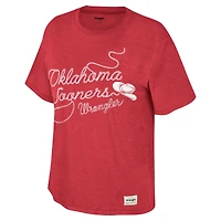 Women's Colosseum x Wrangler Crimson Oklahoma Sooners Lasso Oversized T-Shirt