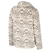 Women's Colosseum x Wrangler Natural Oklahoma Sooners Southwest Sherpa Fleece Half-Zip Jacket