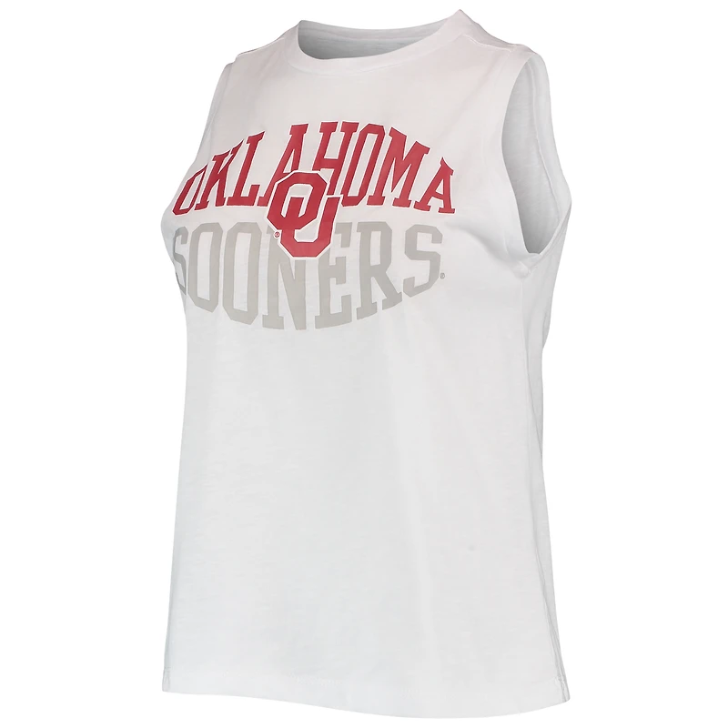 Concepts Sport Ensemble de nuit avec débardeur et legging Oklahoma Sooners pour femme, anthracite/blanc