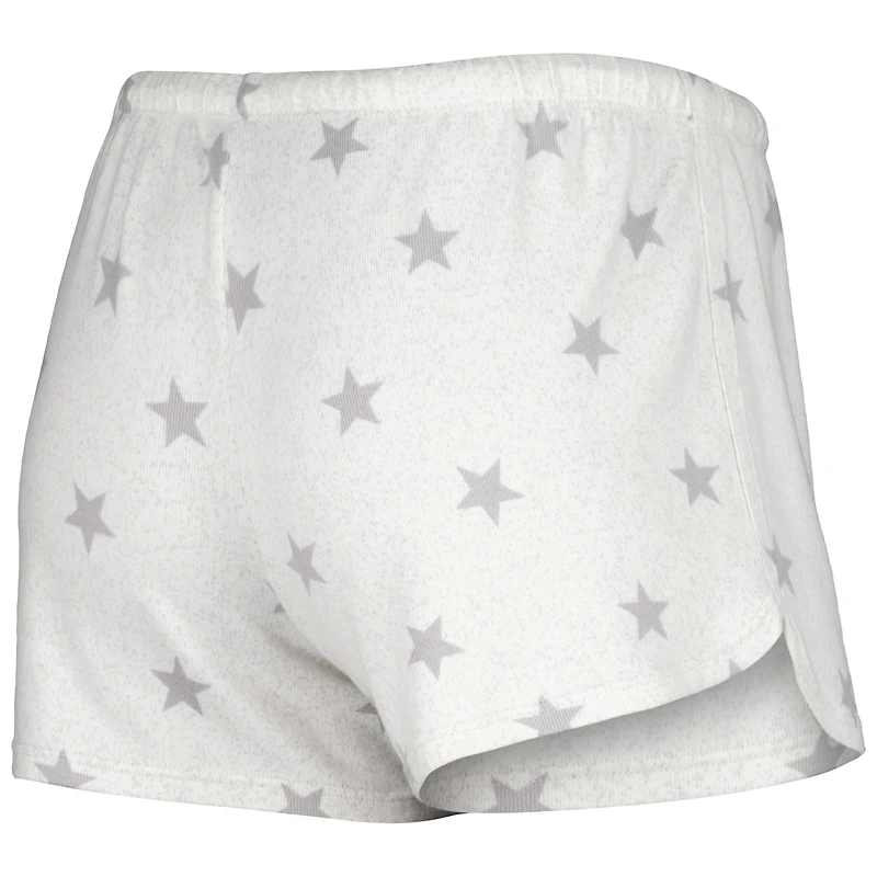 Women's Concepts Sport Cream Oklahoma Sooners Agenda Stars Tank Top and Shorts Sleep Set