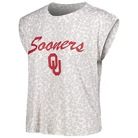 Women's Concepts Sport  Cream Oklahoma Sooners Montana Top & Shorts Sleep Set