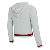 Women's Concepts Sport Gray/Crimson Oklahoma Sooners Whitley Long Sleeve Hoodie Top & Shorts Set