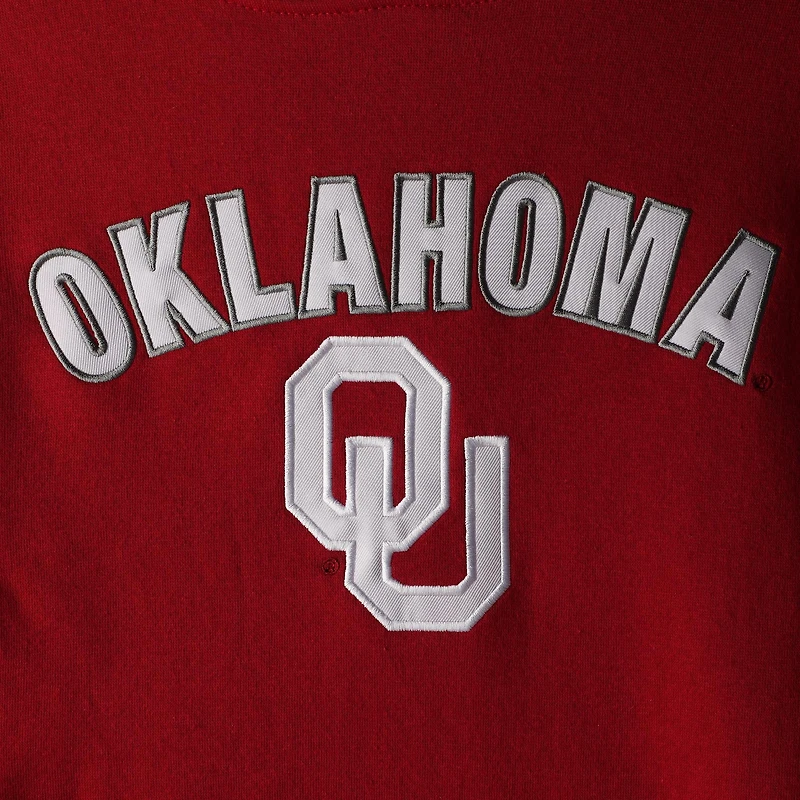 Sweat à capuche pour femme Crimson Oklahoma Sooners Arch & Logo 1