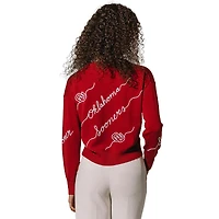 Pull brodé Love Note pour femme des Sooners de l'Oklahoma Crimson