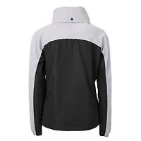 Anorak demi-zip écologique recyclé pour femme Cutter & Buck, noir/gris, des Oklahoma Sooners Vault Charter