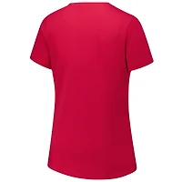 T-shirt à col rond mince grande taille pour femmes Fanatics Crimson Oklahoma Sooners