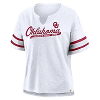 Women's Fanatics White Oklahoma Sooners Hometown Premium Script T-Shirt