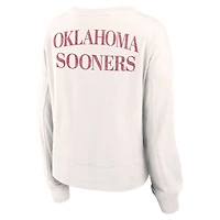 Women's Fanatics White Oklahoma Sooners Kickoff Full Back Long Sleeve T-Shirt