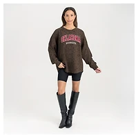 Women's Gameday Couture Brown Oklahoma Sooners Leopard Oversized Sweatshirt