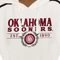 Ensemble sweat à capuche et short pour femme Gameday Couture Cream Oklahoma Sooners Down, Set, Go