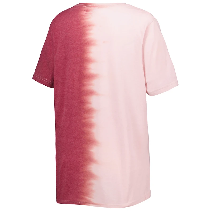 Women's Gameday Couture Crimson Oklahoma Sooners Find Your Groove Split-Dye T-Shirt