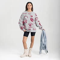 Sweat-shirt polaire gris Gameday Couture pour femme, motif Always On Repeat des Oklahoma Sooners