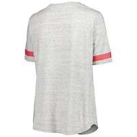 T-shirt à lacets taille plus Oklahoma Sooners gris chiné pour femme