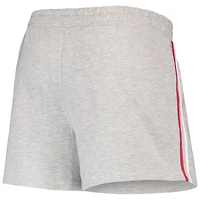 Women's Heathered Gray Oklahoma Sooners Plus 2-Stripes Shorts