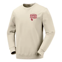 Women's Image One Cream Oklahoma Sooners 2026 NCAA Baseball Men's College World Series Champions Overlay Crewneck Sweatshirt